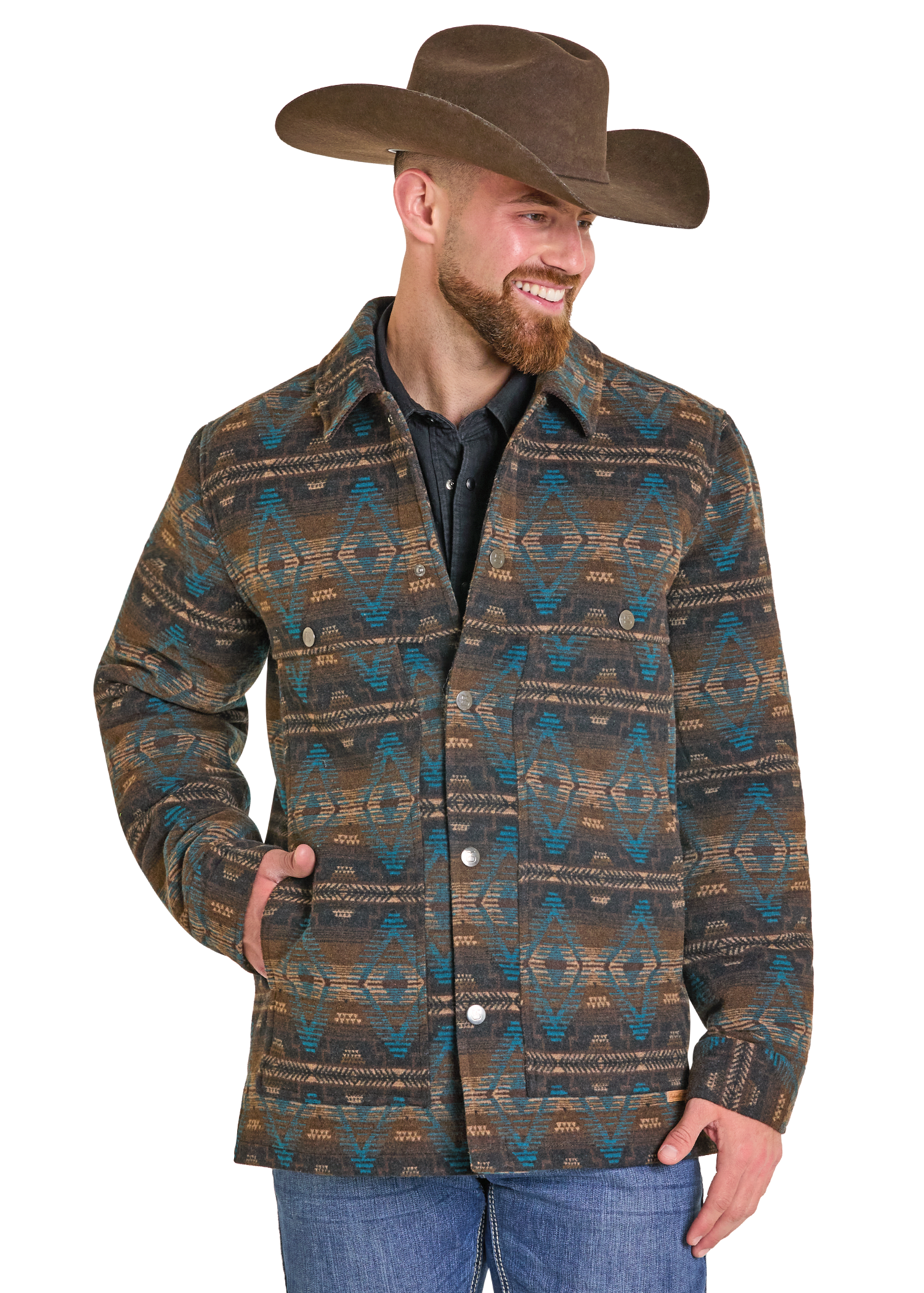 Men's Manchester Aztec Jacquard Jacket | Panhandle Slim