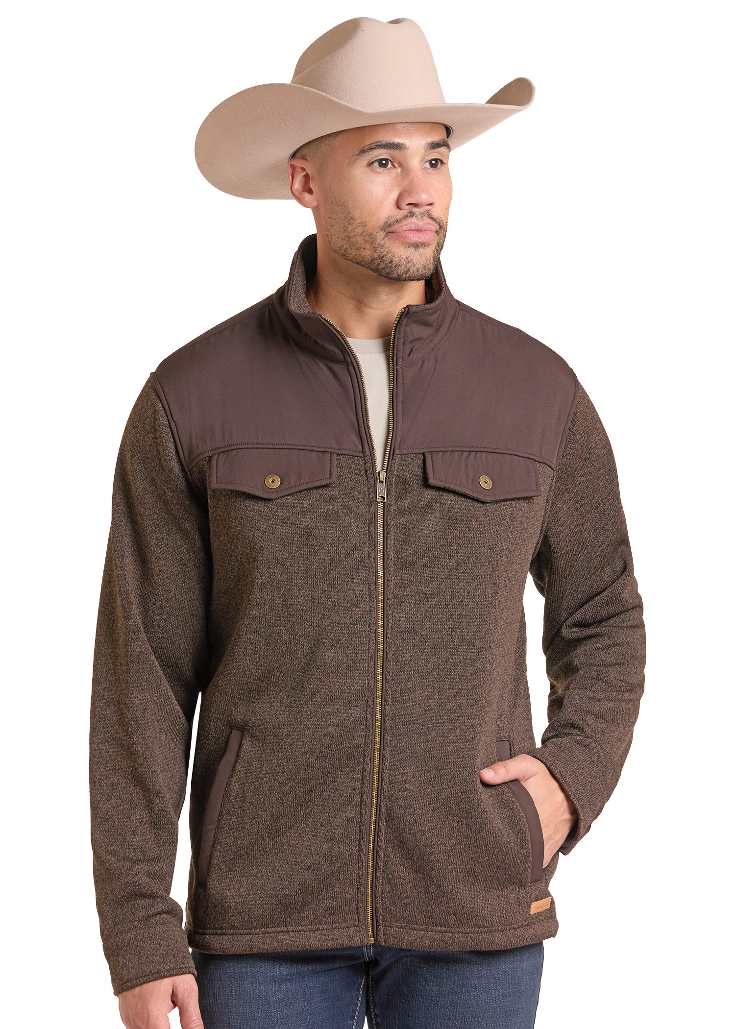 Men's Brown Ashwood Melange Jacket | Panhandle Slim