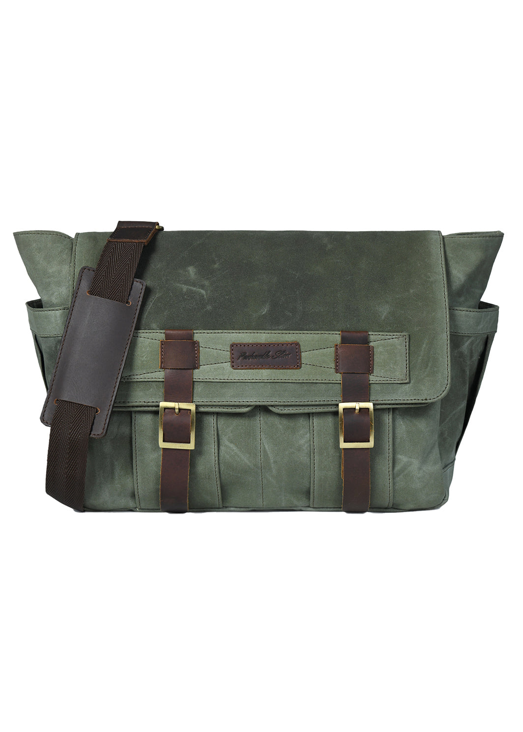 SOREL Olive Green Messenger Bag with Black Strap Sorel | Bags | Sorel Olive Green And Black Leather Tote Bag  main image 3