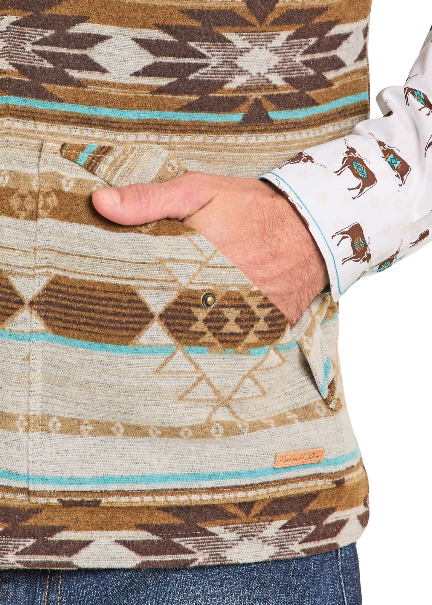 Men's Jacquard Aztec Printed Vest | Panhandle Slim