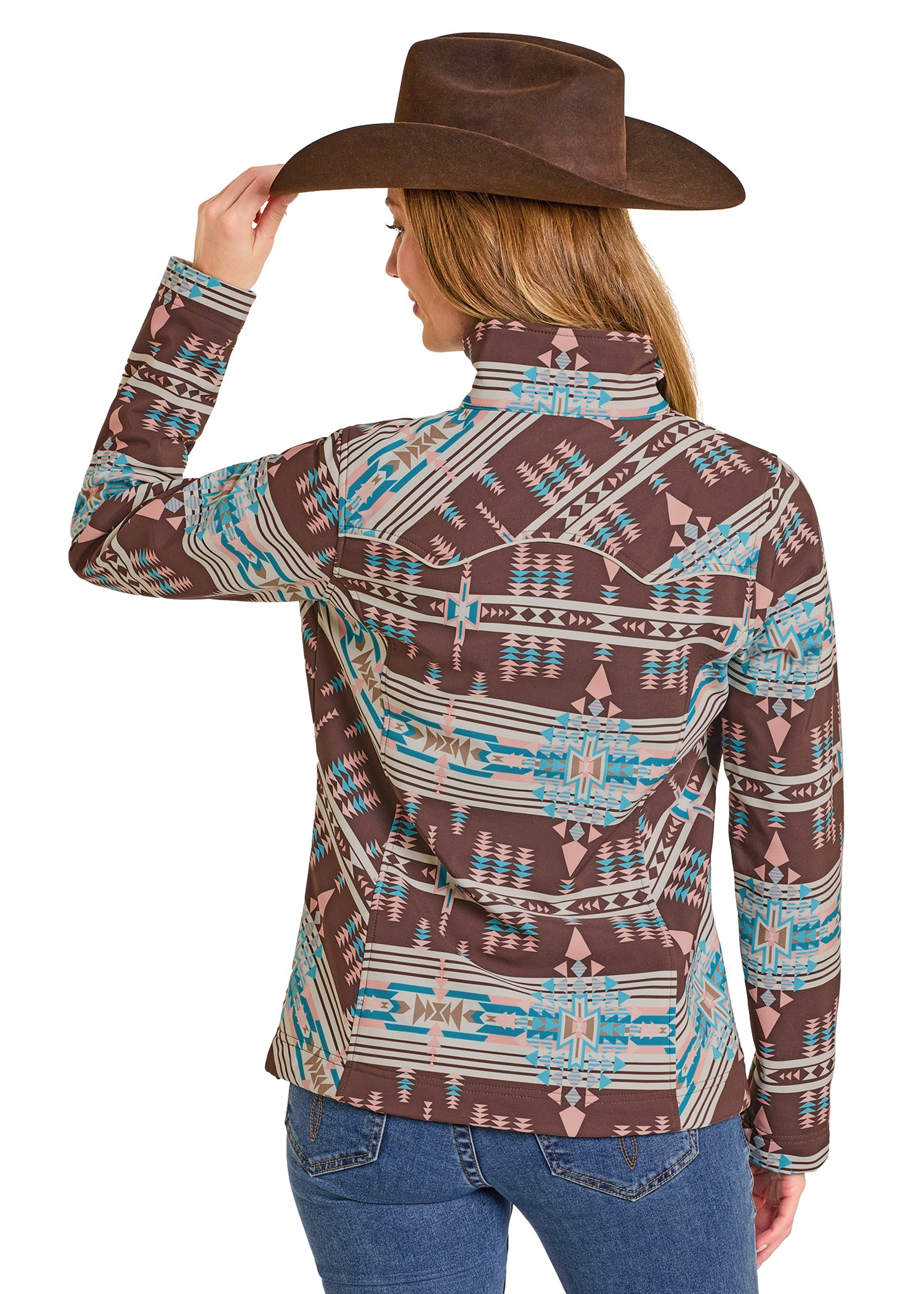 Women's Brown Aztec Printed Rodeo Jacket | Panhandle Slim Women's Brown Aztec Printed Rodeo Jacket | Panhandle Slim