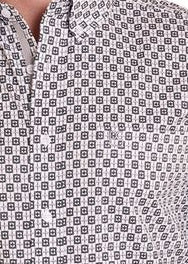 Close up of a patterned men's shirt