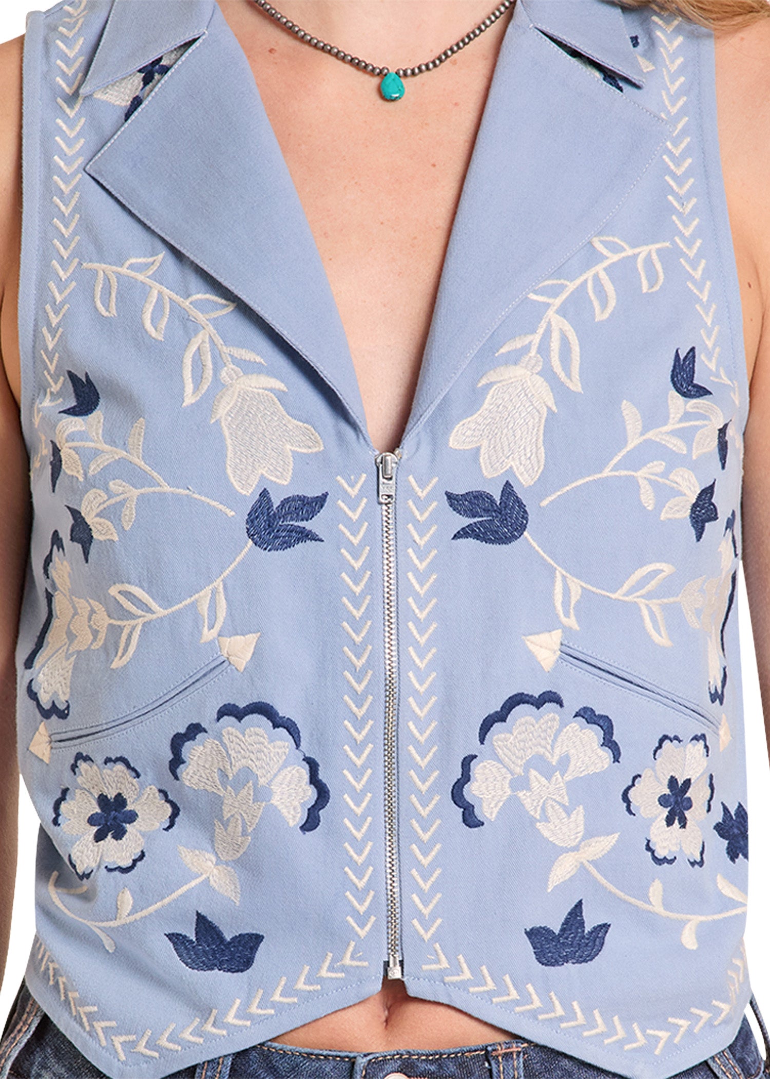 トップス TODAYFUL embroidery vest Women's Twill Embroidered Vest | Panhandle Slim