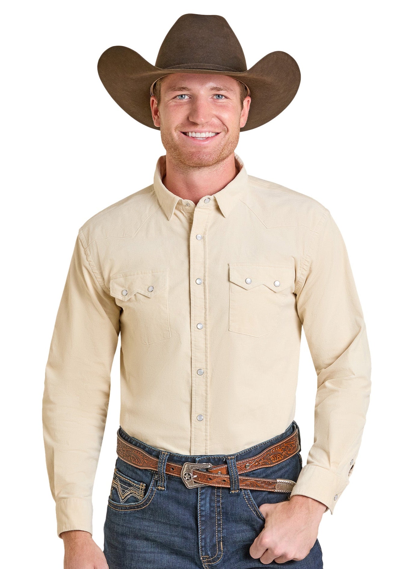 Men's Modern Vintage Corduroy Long Sleeve Snap Shirt | Panhandle Slim